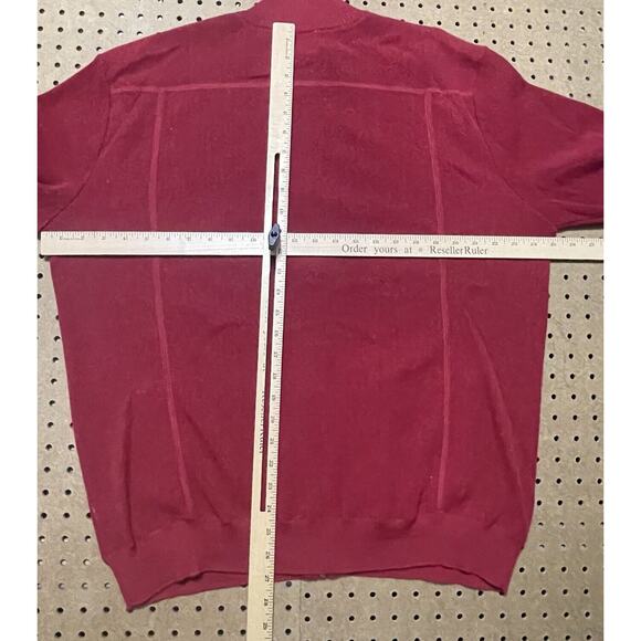 MFH Knits Pure Baby Alpaca Full Zip Lightweight Jacket Peru Red Size XL Men - Picture 6 of 9